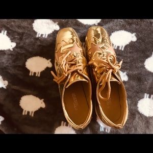 Golden high sneakers